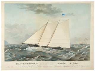 Item #28441 The New York Schooner Yacht "America" Commodore J. C. Stevens, sailing the great...