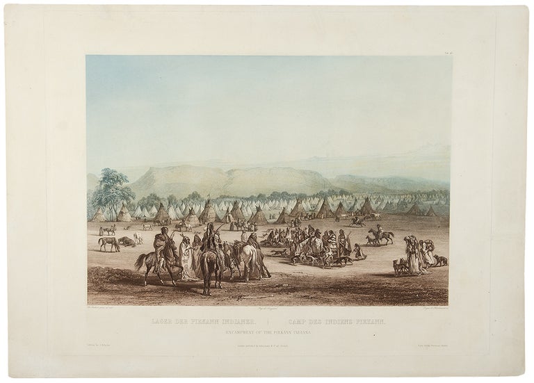 Item #28451 Encampment of the Piekann Indians. Karl BODMER.