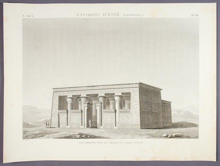 Item #28514 Environs d'Esné (Latopolis) Vue Perspective du Temple au Nord d'Esné. DESCRIPTION DE L'EGYPTE.