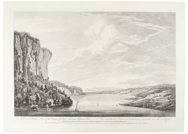 Item #29076 A view in Hudson's River of the Entrance of what is called the Topan Sea. Vue sur la Riviere d'Hudson, de l'entree counue sous le nom de Mer de Topan. Sketch'd on the SPOT by his Excellency Governor Pownal, Painted by Paul Sandby, Engraved by Peter Benazech. After Thomas POWNALL.