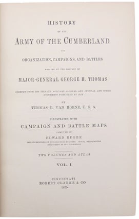 Item #29247 History of the Army of the Cumberland Its Organization, Campaigns, and Battles...