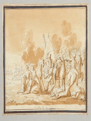 Pen Sketches of Napoleon I. [Album of 39 Mounted Pen and Ink Wash Drawings Chronicling Napoleon's Life]