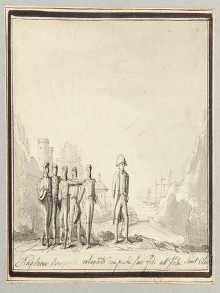 Pen Sketches of Napoleon I. [Album of 39 Mounted Pen and Ink Wash Drawings Chronicling Napoleon's Life]