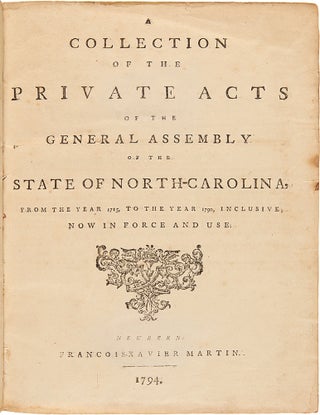 Item #29625 A Collection of the Private Acts of the General Assembly of the State of...