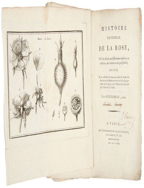 Item #29715 Histoire Naturelle de la Rose. Jean Louis Marie GUILLEMEAU.
