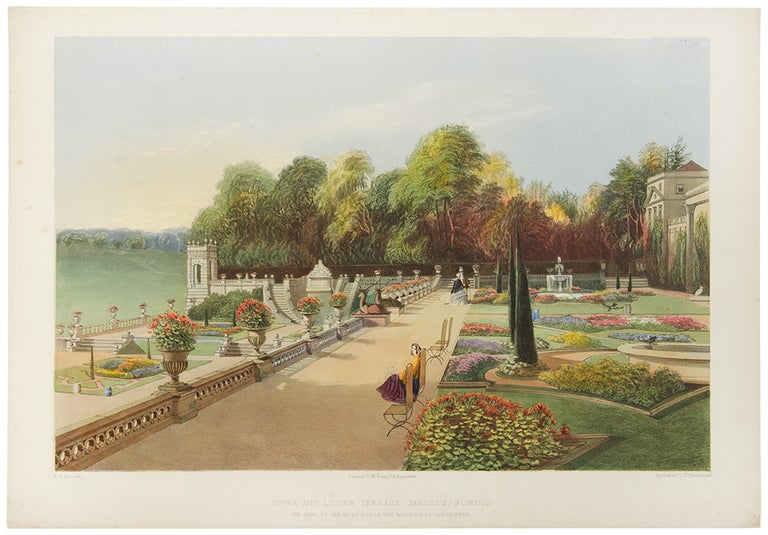 Item #29789 Upper and Lower Terrace Gardens, Bowood. The Seat of the Most Noble the Marquis of Lansdowne. After E. Adveno BROOKE, active.