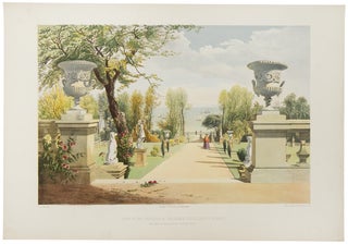 Item #29791 View in the Gardens at Westfield House, (Isle of Wight.) The Seat of Sir Agustus...