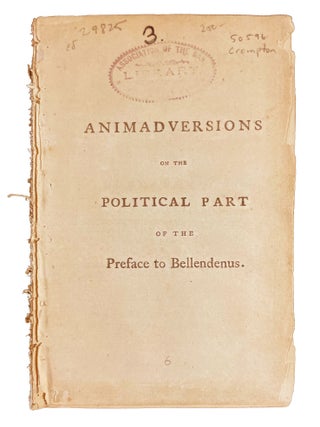 Animadversions on the Political Part of the Preface to Bellendenus