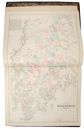 Atlas of Hancock County Maine Compiled and Published under the direction of Geo. N. Colby ... Drawn from official Plans, U.S. Coast Survey Charts, and actual Surveys by H. E. Halfpenny & J. H. Stuart