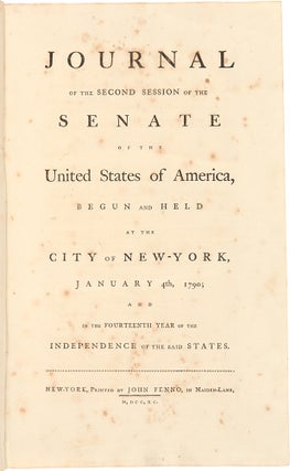 Item #30575 Journal of the Second Session of the Senate of the United States of America, begun...