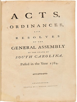 Item #31357 Acts, Ordinances and Resolves of the General Assembly of the State of South Carolina,...