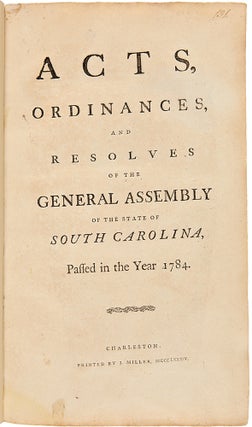 Item #31357 Acts, Ordinances and Resolves of the General Assembly of the State of South Carolina,...