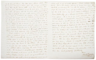 Autograph letter signed to Member of Parliament Benjamin Hawes, concerning the Spanish slave market in Sierra Leone and the colony at Liberia