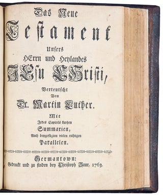 Biblia das ist: Die Heilige Schrift Altes und Neues Testaments, Nach der Deutschen Uebersetzung D. Martin Luthers
