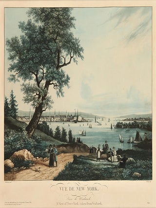 Item #32993 Vue de New York. Prise de Weahawk. A View of New-York, Taken from Veahawk....