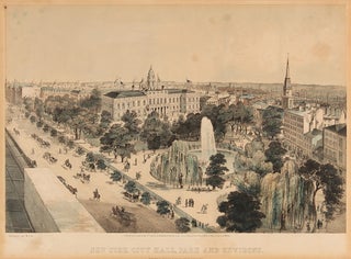 Item #32994 New York City Hall, Park and Environs. After JOHN BACHMANN