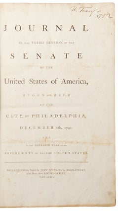 Item #33469 Journal of the third session of the Senate of the United States of America, begun and...
