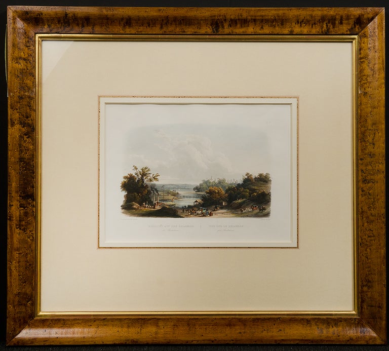 Item #33530 [View on the Delaware, near Bordentown] (German and French titles only). Karl BODMER.