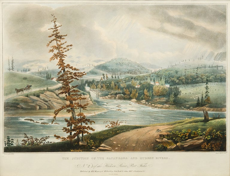 Item #33677 The Junction of the Sacandaga and Hudson Rivers [No. 2 of the Hudson River Port Folio]. John HILL, William Guy WALL, engraver.