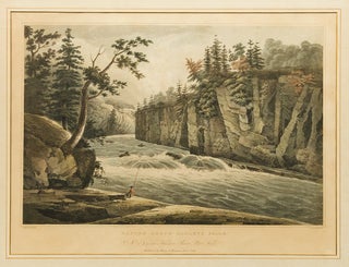 Item #33681 Rapids Above Hadley's Falls. No. 4 of the Hudson River Port Folio. John HILL, William...