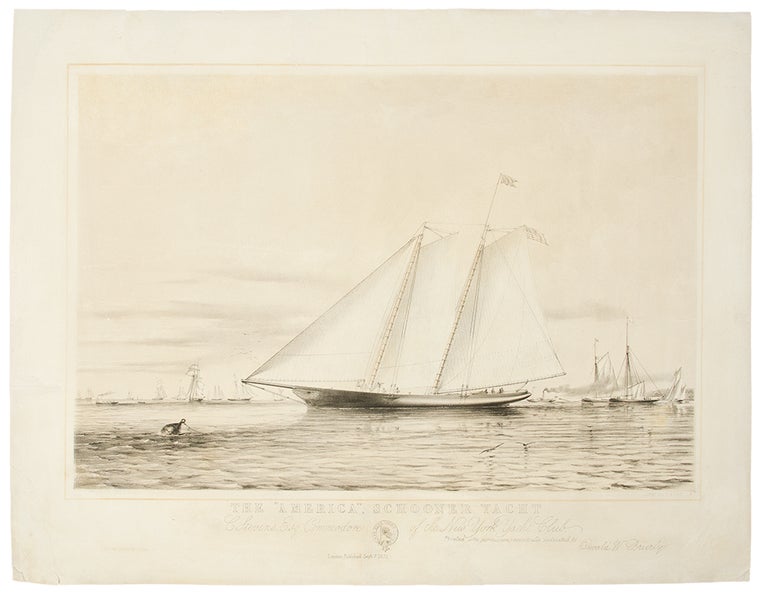 Item #34079 The "America" Schooner Yacht. C Stevens, Esq Commodore of the New York Yacht Club. Thomas Goldsworth after BRIERLY DUTTON, - 1891.