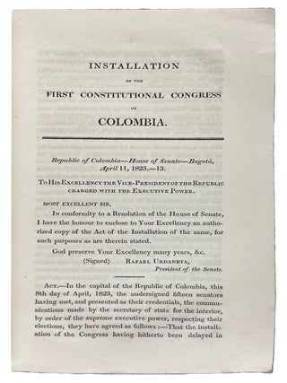 Columbian State Papers, translated and published from official copies