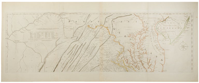 Item #34384 A Map of the most Inhabited part of Virginia containing the whole Province of Maryland with part of Pennsilvania, New Jersey and North Carolina. Joshua FRY, Peter JEFFERSON.