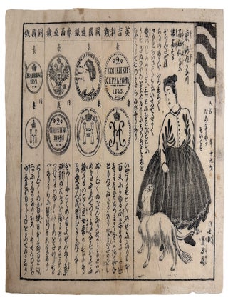 [Two Kawaraban Pictorial Broadsides Depicting Foreigners, Foreign Objects, and Foreign Coinage]