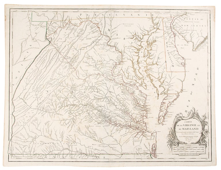 Item #34896 Carte de la Virginie et du Maryland. Joshua FRY, Peter JEFFERSON.