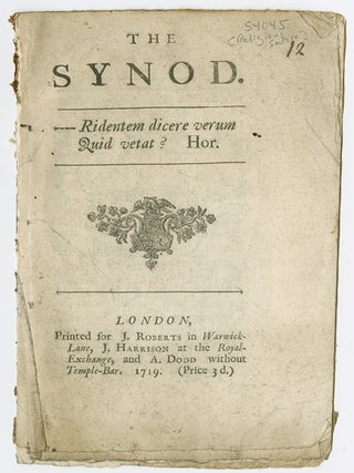 Item #35315 The Synod. RELIGIOUS SATIRE