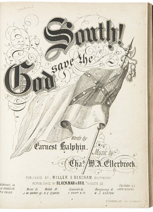 [Bound volume of 44 pieces of lithographed Confederate sheet music, mostly with illustrated covers]