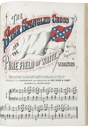 Item #35748 [Bound volume of 44 pieces of lithographed Confederate sheet music, mostly with...