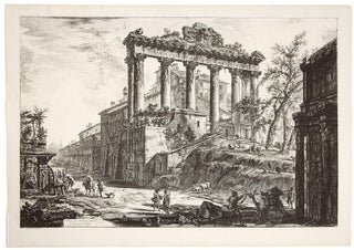 Item #35870 The Temple of Saturn, with a Corner of the Arch of Septimius Severus in the...