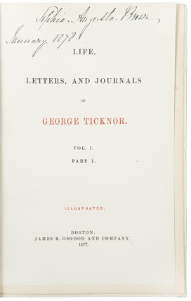 The Life, Letters, and Journals of George Ticknor