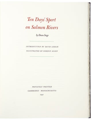 Ten Days' Sport on Salmon Rivers
