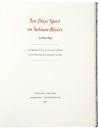 Ten Days' Sport on Salmon Rivers