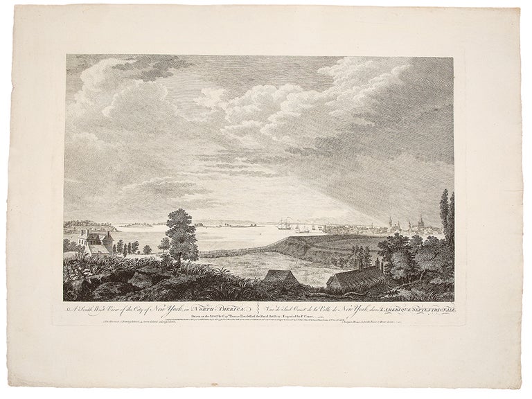 Item #36007 A South East View of the City of New York, in North America ... [With:] A South West View of the City of New York, in North America. after SCENOGRAPHIA AMERICANA - Captain Thomas HOWDELL.