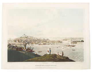 Item #36088 View of the City of Boston from Dorchester Heights. Robert HAVELL