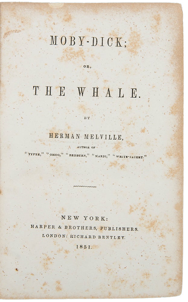 Item #36148 Moby Dick, or, The Whale. Herman MELVILLE.