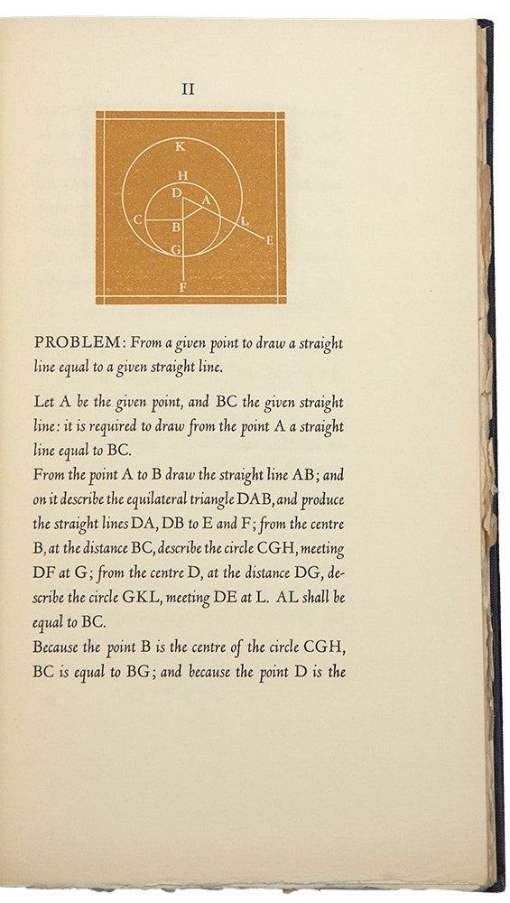 Item #36225 Euclid: Elements of Geometry. Book I. ROGERS EUCLID, Bruce, Paul VALÉRY, fl.300 BCE.