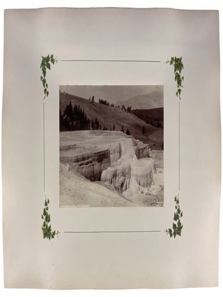 [Group of 7 mounted albumen photographs of Yellowstone]