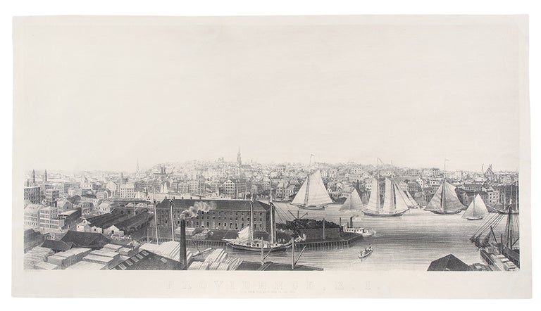 Item #36675 Providence, R. I. View from the West Bank of the River. John Perry NEWELL.