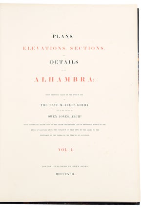 Plans, Elevations, Sections, and Details of the Alhambra