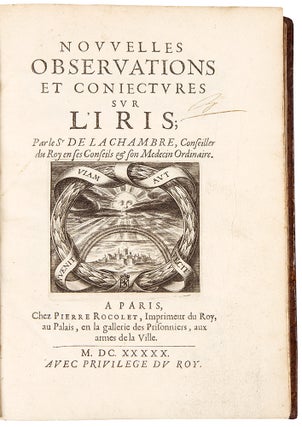 Item #37850 Nouvelles Observations et Conjectures sur l'Iris. Marin Cureau De LA CHAMBRE