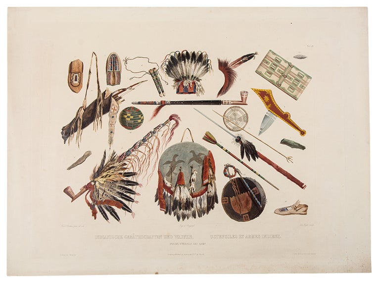 Item #37925 Indian Utensils and Arms. Karl BODMER.