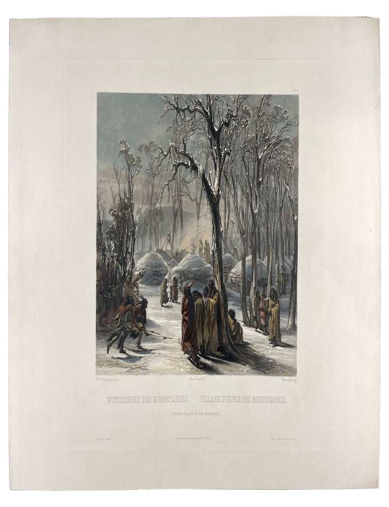 Item #37927 Winter Village of the Minatarres. Karl BODMER.