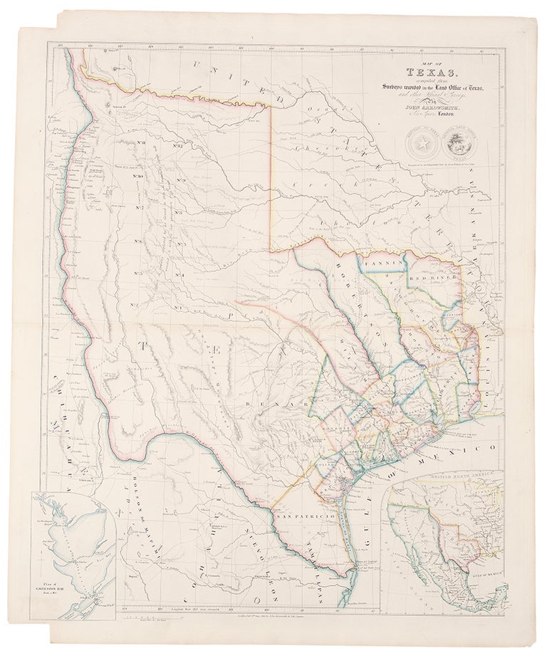 Item #38712 Map of Texas, compiled from Surveys recorded in the Land Office of Texas and other Official Surveys. John ARROWSMITH.