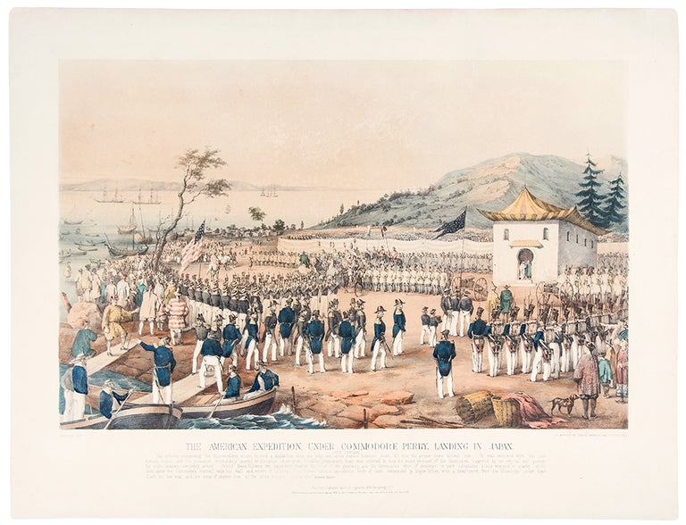 Item #38910 The American Expedition, under Commodore Perry, Landing in Japan July 14th, 1853. Charles SEVERYN.