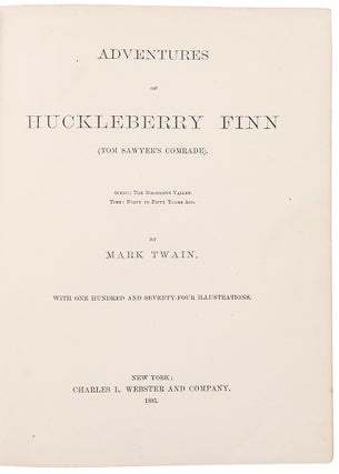 Item #39000 Adventures of Huckleberry Finn (Tom Sawyer's Comrade) ... By Mark Twain. Samuel CLEMENS