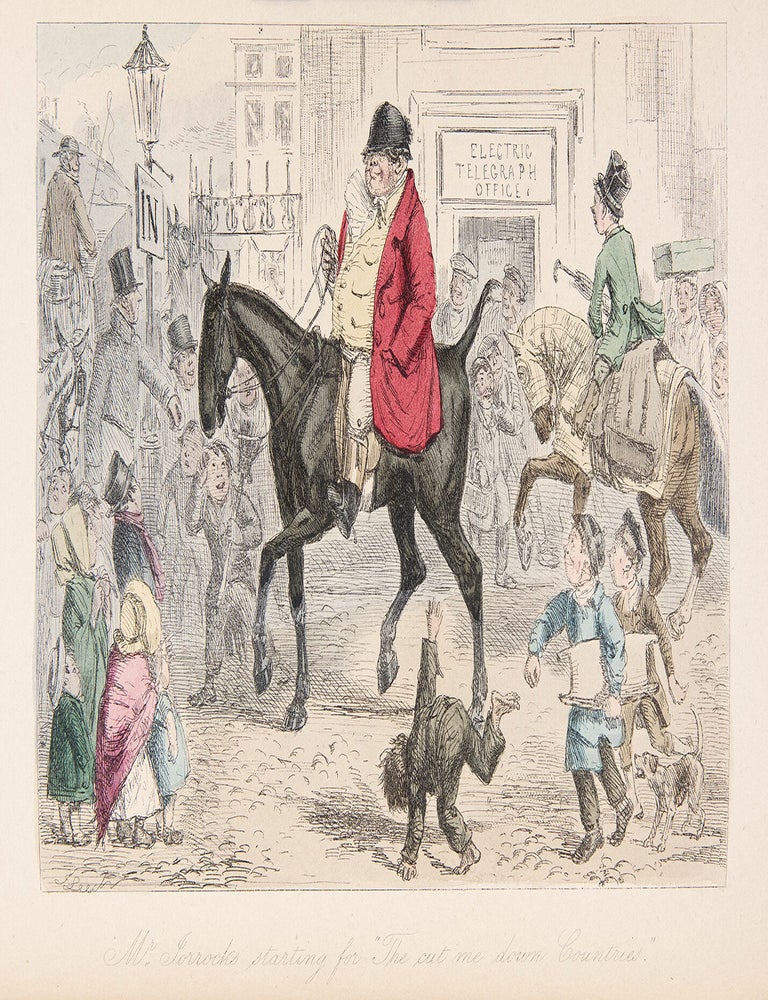 Item #39015 [Group of 6 uniformly-bound works, comprising:] Handley Cross; Hawbuck Grange; Ask Mamma; Mr. Sponge's Sporting Tour; Plain or Ringlets?; and Mr. Romford's Hounds. Robert Smith SURTEES.
